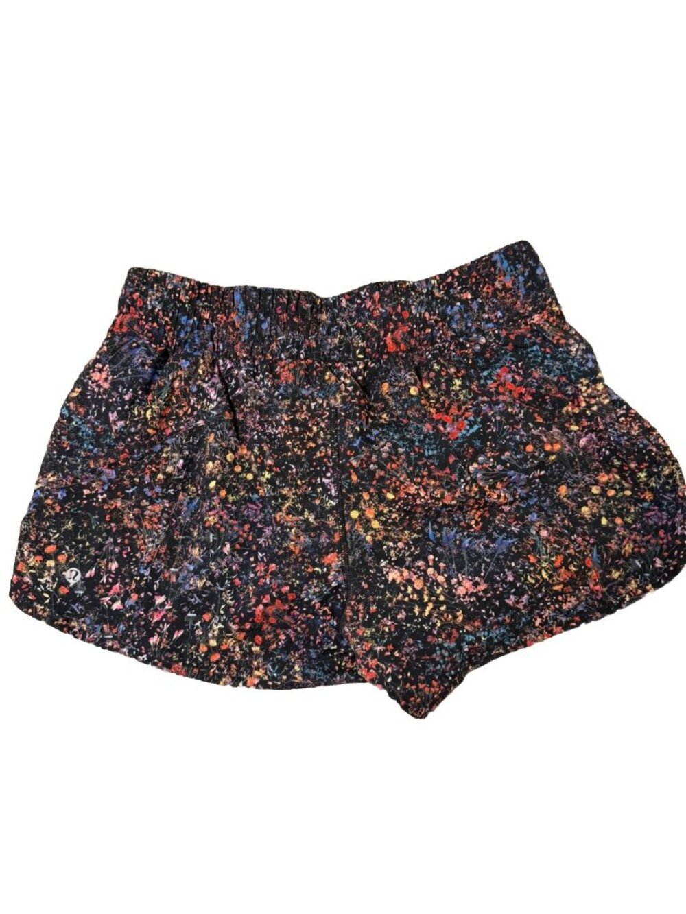 Lululemon Hotty Hot Short II *Long 4" Flowerescent Multi /Black | SIZE 12 NEW! - Picture 2 of 7